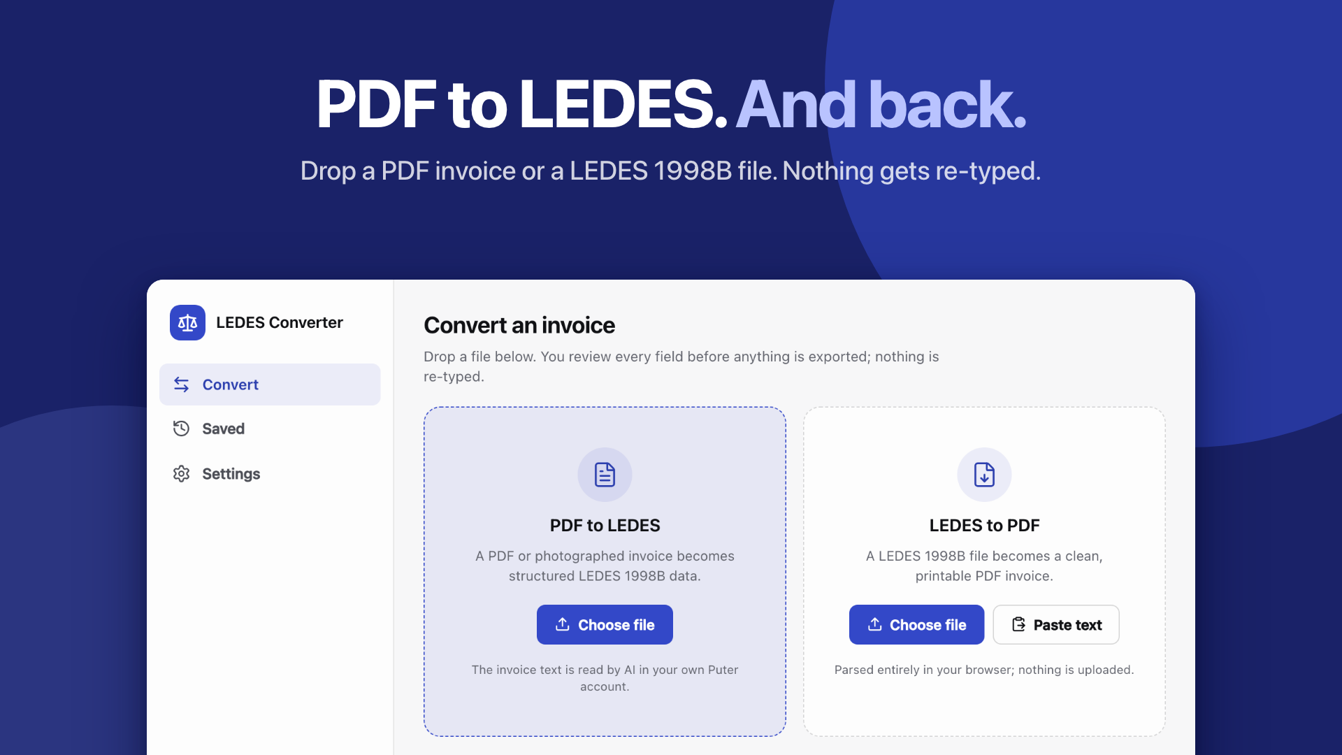 LEDES Converter preview 1